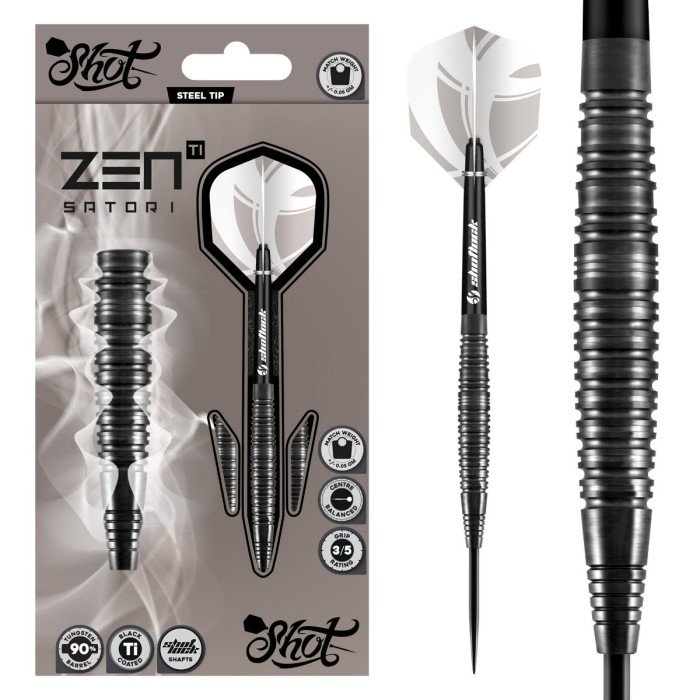Shot Zen Satori 90% Tungsten Darts 23g & 25g | Big Fish Darts