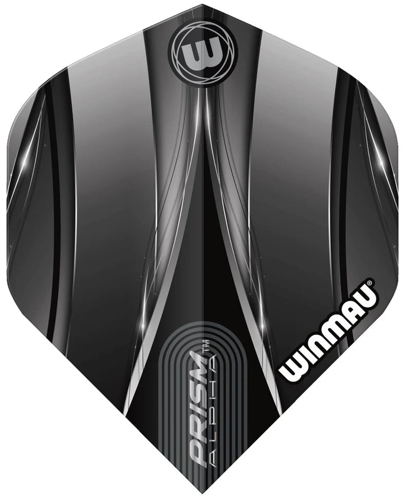Winmau - Prism Alpha Dart Flights - Black/Grey
