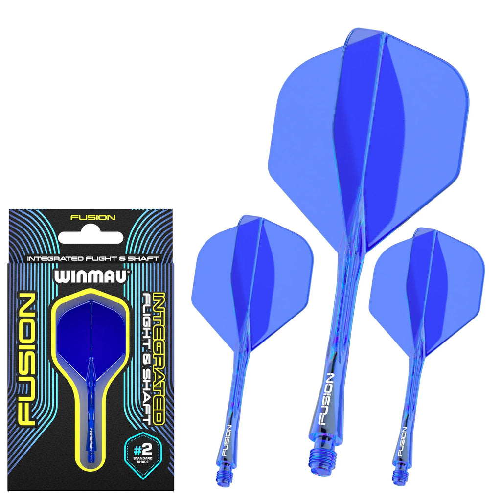 Winmau Fusion #2 Integrated Flight & Shaft - Neon Blue