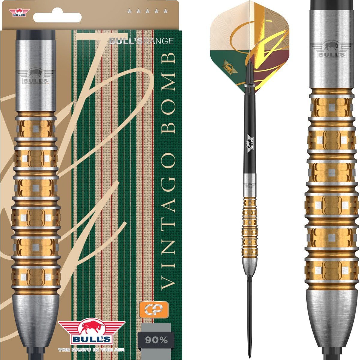Bull’s Vintago 90% Bomb Steeltip – Vintage Inspired CP Dart Range