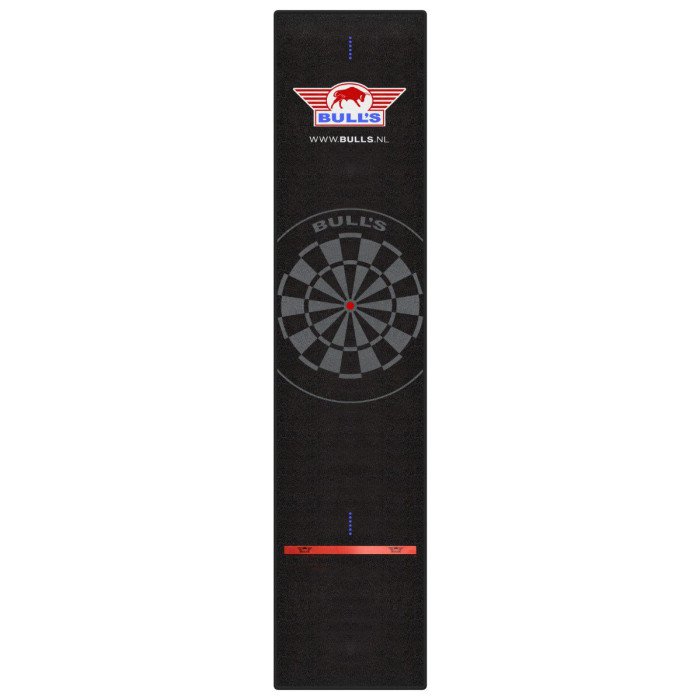 Bulls Carpet Dartmat Black/Red + Oche | 300x60 cm