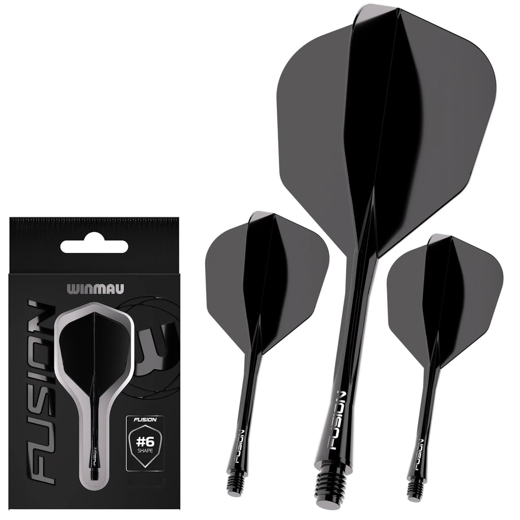Winmau Fusion #2 Integrated Flight & Shaft - Black
