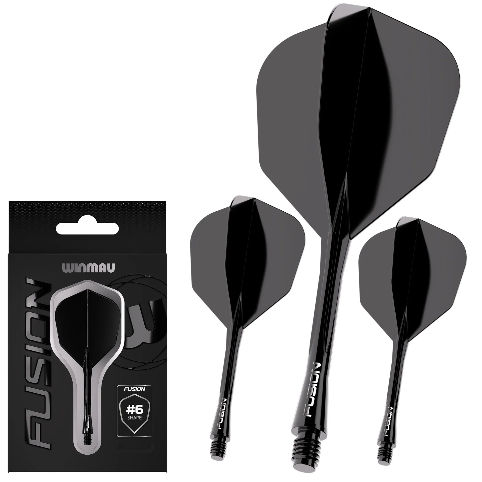 Winmau Fusion #2 Integrated Flight & Shaft - Black