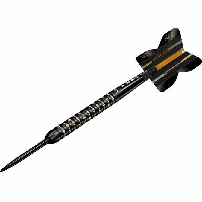 Single Mission Mike De Decker 95% Tungsten Black & Gold PVD Steel Tip Dart.