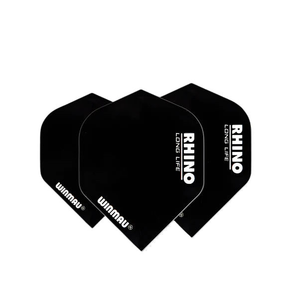 Winmau Rhino Extra Thick Dart Flights Solid Black
