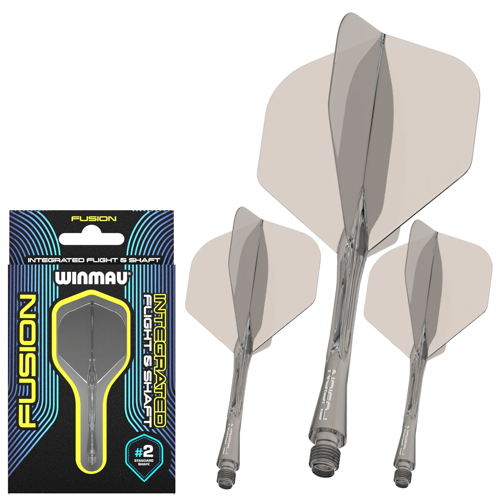 Winmau Fusion #2 Integrated Flight & Shaft - Black Tint