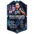 Front of Beau Greaves Ultimate Player Card 2026 Edition 37x25cm darts collectible