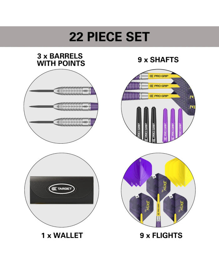 Target Luke Littler 22 Piece Brass Dart Set 22g