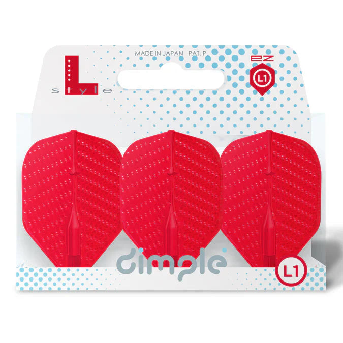 L-Style L1 EZ Dimple Standard No.2 Flights – Various Colours Red