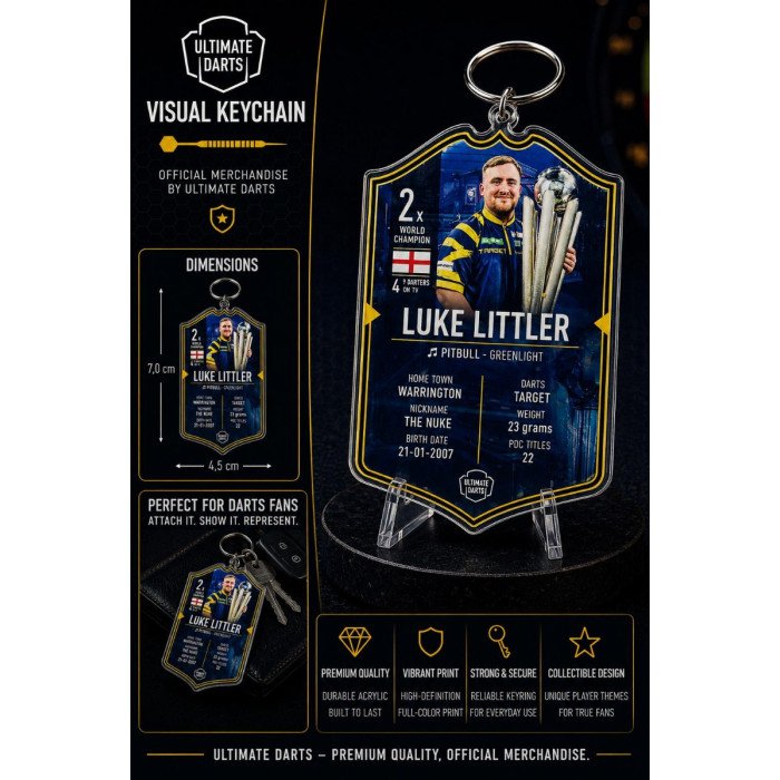 Ultimate Card Key Chain Luke Littler 2026