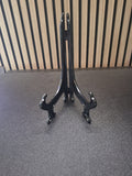 8 inch black player card display stand for mini darts cards front view
