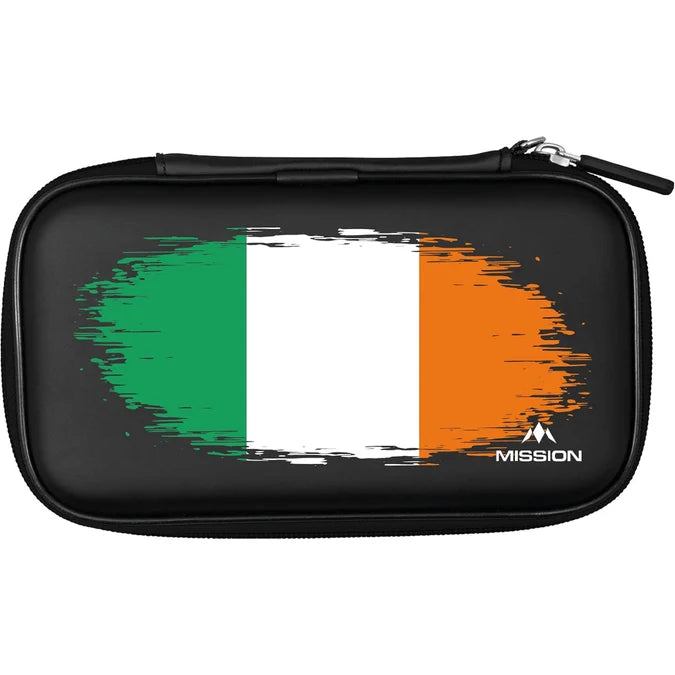Mission Country Ireland EVA Dart Case with Irish tricolour design – front view