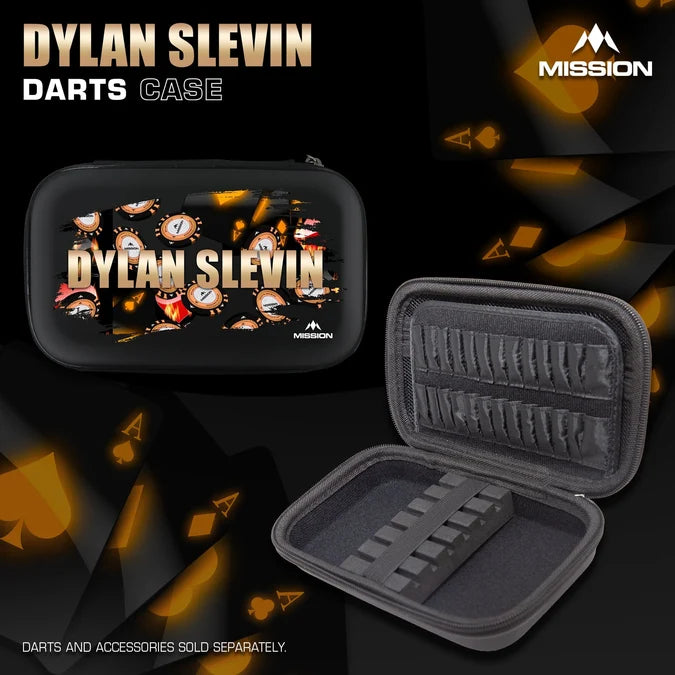 Mission Dylan Slevin EVA Dart Case showing front Oceans design and interior dart storage