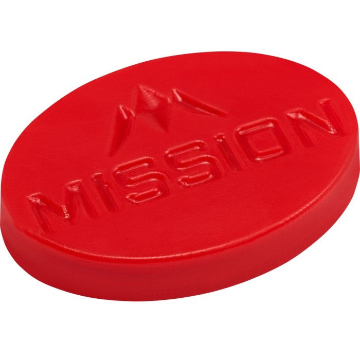 Mission Logo Grip Wax Red - front view with Mission logo