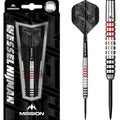Mission Wessel Nijman Steel Tip Darts 95% Tungsten 23g and 25g box and dart close up