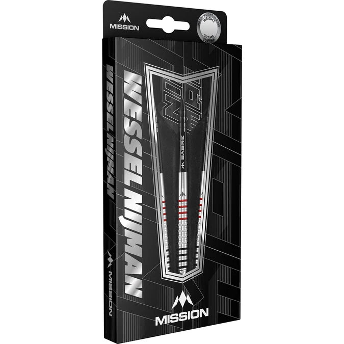 Mission Wessel Nijman Steel Tip Darts 95% Tungsten packaging box