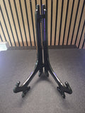 Black player card display stand front view 30cm darts card holder