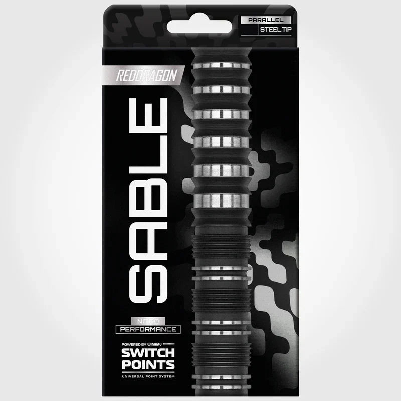 Red Dragon Sable Switch Point Parallel darts retail packaging