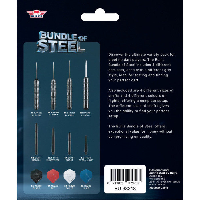 Bull’s Bundle of Steel – Complete Steeltip Dart Set Assortment