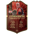 Front of Stephen Bunting The Bullet Ultimate Player Card darts collectible