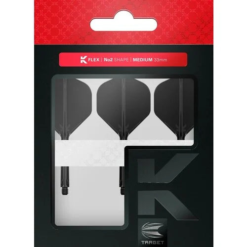 Target K-Flex Black Standard No.2 integrated flight system in retail packaging