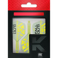 Target Luke Littler Fallout K-Flex No.6 integrated flights and shafts in original retail packaging, featuring the neon yellow Nuke design.