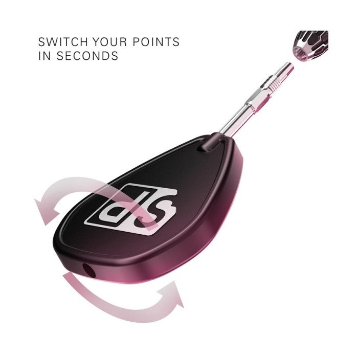 Target Swiss Smooth Dart Point being changed using the Swiss Point Tool for quick and easy point replacement.