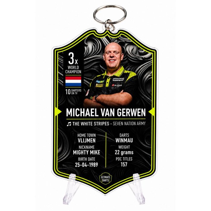 Ultimate Card Key Chain Michael van Gerwen darts collectible