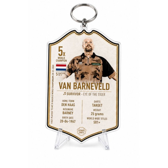 Ultimate Card Key Chain Raymond van Barneveld Immortals premium darts collectible keyring with fast delivery throughout Ireland.