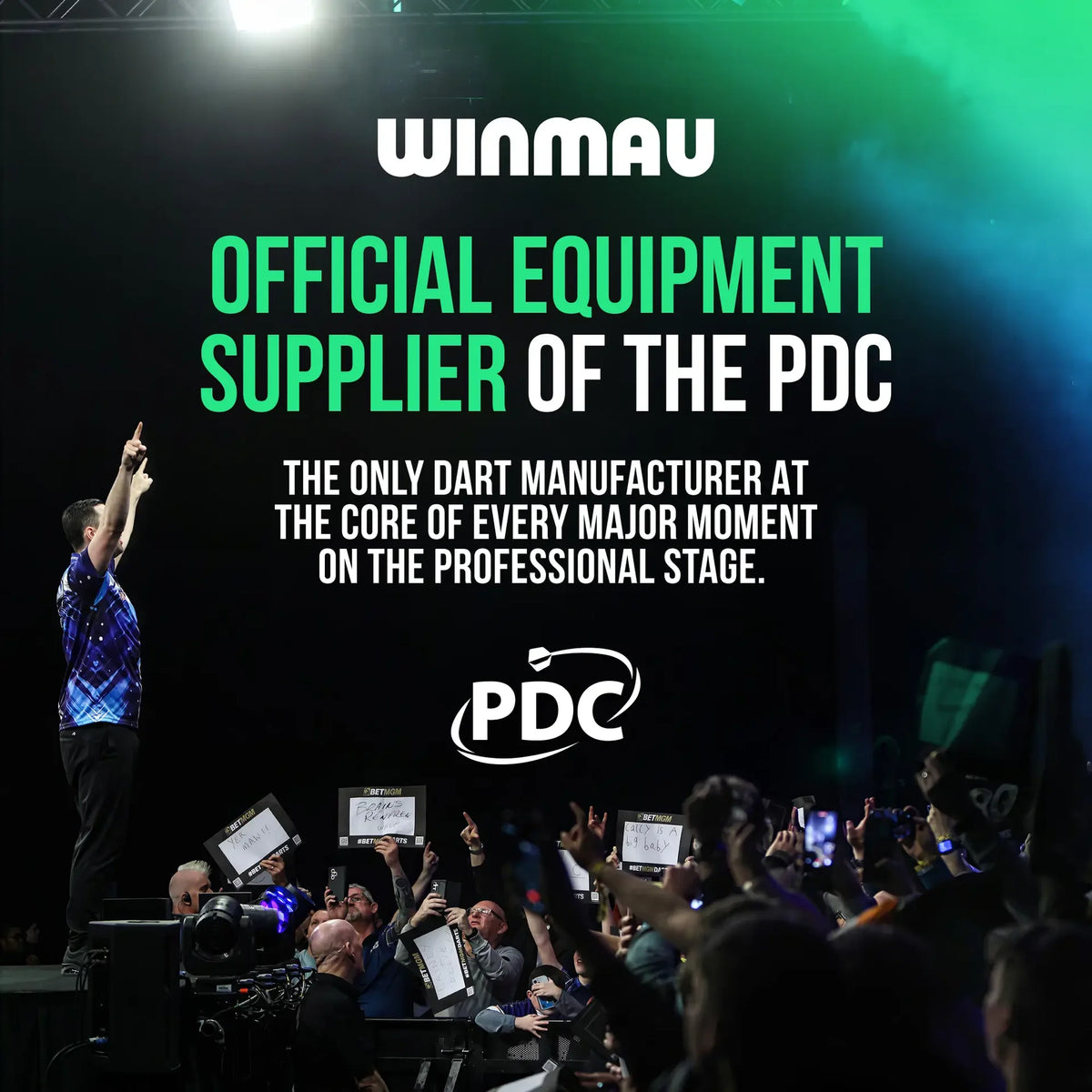 Winmau official equipment supplier of the PDC poster